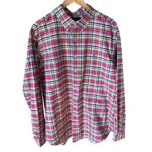 Ralph Lauren Mens XXL Classic Fit Long Sleeve Button Down Oxford Pink Polo Shirt
